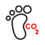 reduce carbon footprint icon