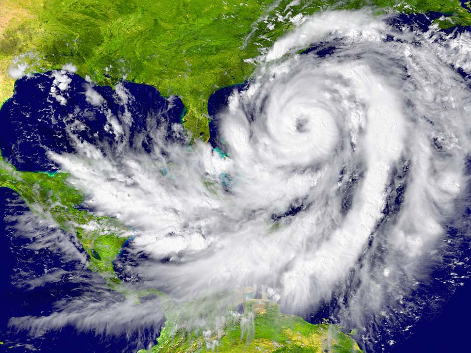 a map showing a hurricane approaching Florida