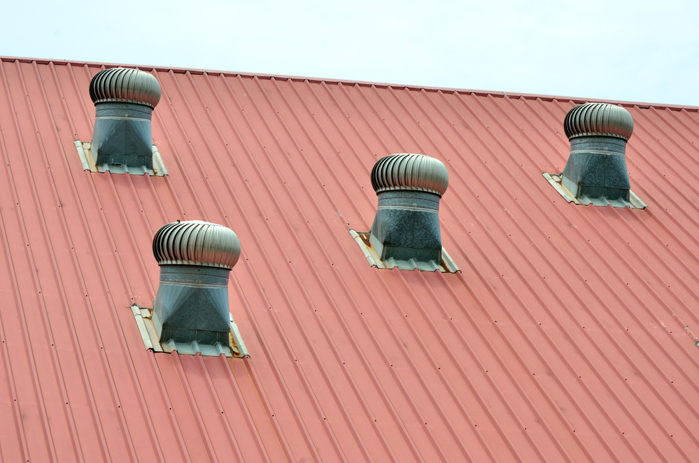 mechanical ventilation on top of a roof