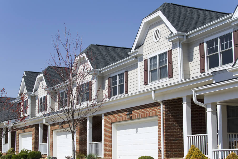 Gutters on Block of Townhouses