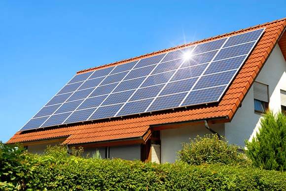 Solar Panels Along whole house