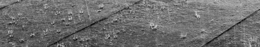 Rain hitting a TPO roof